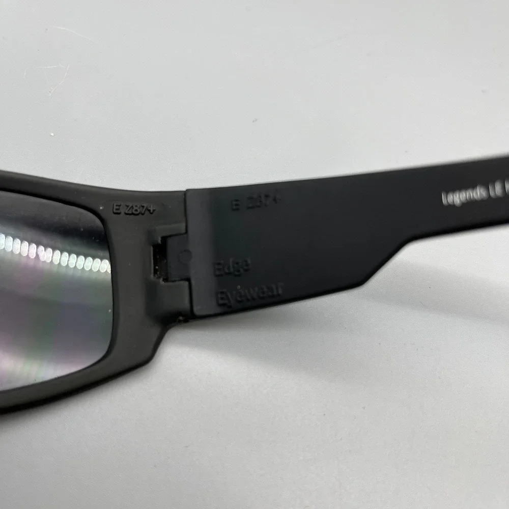 Edge Eyewear Legends LE‎ Sunglasses Black Frame Red Mirrored Lens FXO Edition